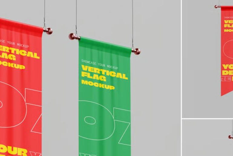 flag banner mockup