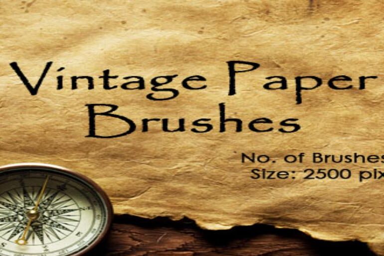 Vintage Paper Photoshop Brushes