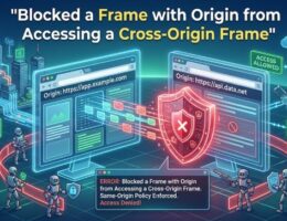 Blocked a Frame with Origin from Accessing a Cross-Origin Frame