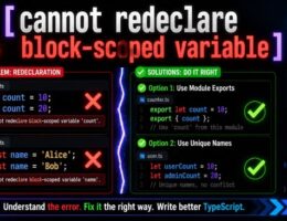 Cannot Redeclare Block-Scoped Variable