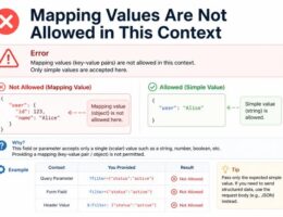 Mapping Values Are Not Allowed in This Context
