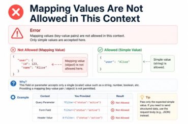 Mapping Values Are Not Allowed in This Context