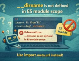 dirname Is Not Defined in ES Module Scope