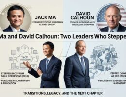 Jack Ma and David Calhoun