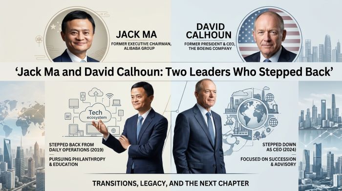Jack Ma and David Calhoun