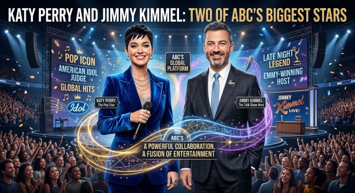 Katy Perry and Jimmy Kimmel