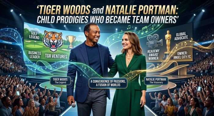 Tiger Woods and Natalie Portman